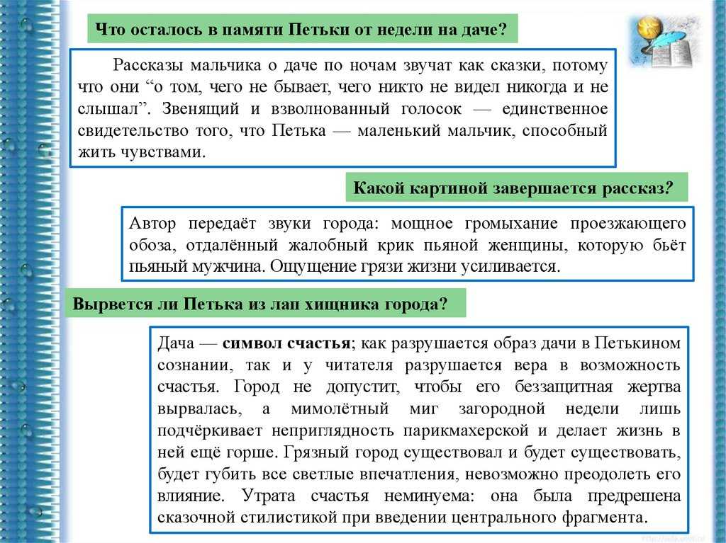 Краткое содержание андреев петька на даче для читательского дневника, читать краткий пересказ онлайн