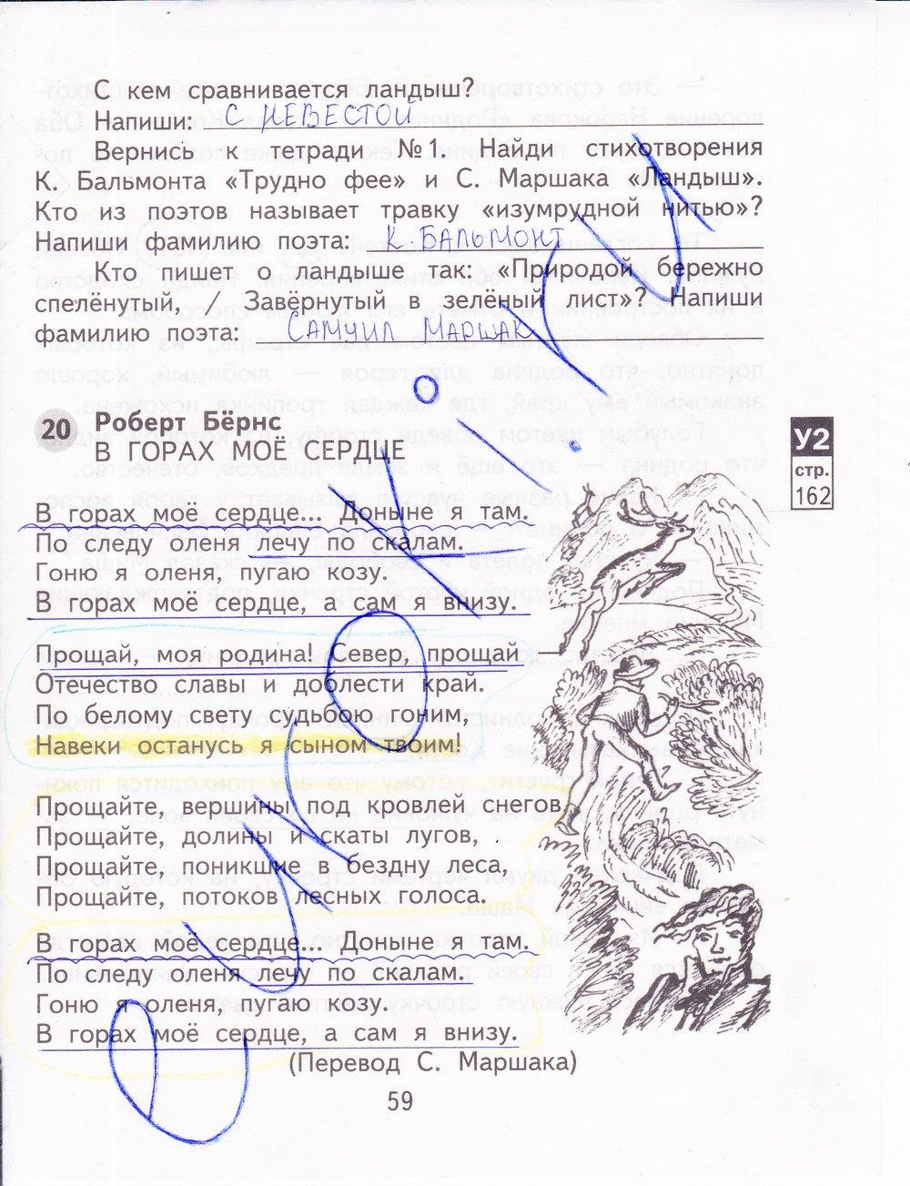 Решебник к учебному пособию: литература 4 класс бойкина, виноградская - рабочая тетрадь